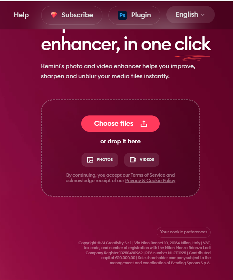 how to upload photo in remini on Pc